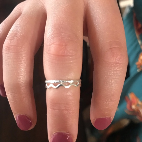 🆕 set of 2 sterling silver knuckle midi rings - Picture 4 of 4